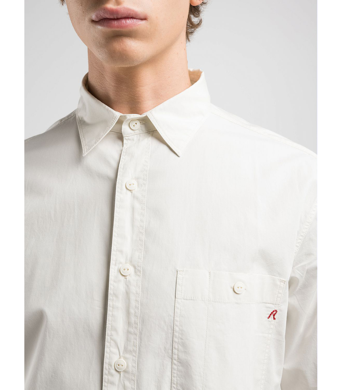 Ｒロゴ コットンポプリンシャツ 詳細画像 オフホワイト 7